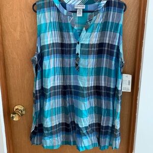 Catherines lightweight size 0X sleeveless top- new with tag